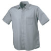 Mens Shirt Classic Fit Short James & Nicholson - grey