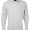 Mens Shirt Longsleeve Oxford James & Nicholson - silver