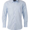 Mens Shirt Longsleeve Poplin James & Nicholson - light blue