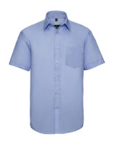 Mens Short Sleeve Ultimate Non Iron Shirt Russell - bright sky