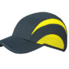5 Panel Sports Cap James & Nicholson - iron grey lemon