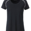 Ladies Sports T Shirt James & Nicholson - black white