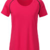 Ladies Sports T Shirt James & Nicholson - bright pink titan