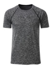 Mens Sport T Shirt James & Nicholson - black melange black