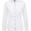 Greiff Premium Bluse Slim Fit - weiß kontrast bleu