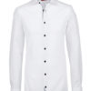 Greiff Premium Hemd Slim Fit - weiß kontrast blau