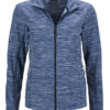 Damen Fleecejacke James & Nicholson - blue melange navy