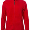 Ladies Fleece Jacket James & Nicholson - red