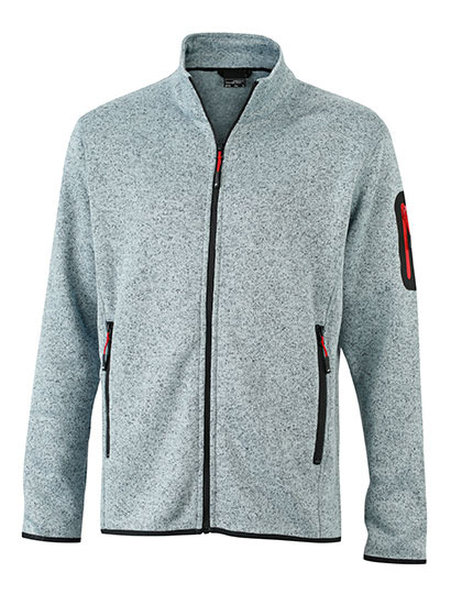 Mens Knitted Fleece Jacket James Nicholson Mit Ihrem Logo kaufen