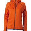 Ladies Hooded Fleece James & Nicholson - dark orange carbon