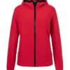 Ladies Hooded Softshell Jacket James & Nicholson - red black