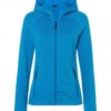 Ladies Hooded Stretchfleece Jacket James & Nicholson - bright blue navy