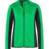 Ladies Structure Fleece Jacket James & Nicholson - ferngreen carbon