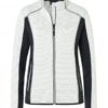 Ladies Structure Fleece Jacket James & Nicholson - offwhite carbon