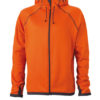 Mens Hooded Fleece James & Nicholson - dark orange carbon