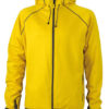 Mens Hooded Fleece James & Nicholson - yellow carbon