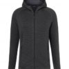 Mens Hooded Stretchfleece Jacket James & Nicholson - black carbon