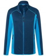 Mens Structure Fleece Jacket James & Nicholson - navy bright blue