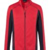 Mens Structure Fleece Jacket James & Nicholson - red carbon