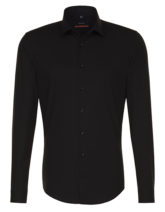 Seidensticker Hemd Mens Shirt Slim Fit Longsleeve - black Seidensticker Hemd Mens Shirt Slim Fit Longsleeve - black