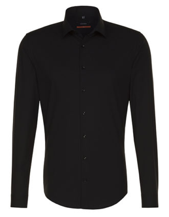 Seidensticker Hemd Mens Shirt Slim Fit Longsleeve - black