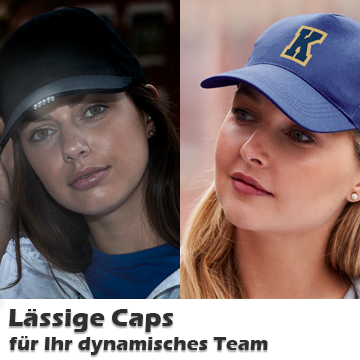 Kappe oder Caps mit eigenem Logo besticken oder bedrucken lassen als  Werbeartikel-Mütze mit eigenem Logo bedrucken oder besticken - Mützen und  Beanies bedrucken