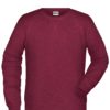 Men's Bio Sweat James & Nicholson - burgundy melange