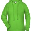 Ladies' Bio Hoody James & Nicholson - lime green