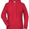 Ladies' Bio Hoody James & Nicholson - red