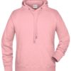 Men's Bio Hoody James & Nicholson - rose melange