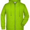 Men's Bio Zip Hoody James & Nicholson - acid yellow