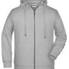 Men's Bio Zip Hoody James & Nicholson - ash