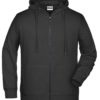 Men's Bio Zip Hoody James & Nicholson - black