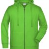 Men's Bio Zip Hoody James & Nicholson - lime green