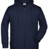 Men's Bio Zip Hoody James & Nicholson - navy