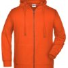 Men's Bio Zip Hoody James & Nicholson - orange