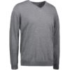 Identity V-Neck Pullover - grau meliert