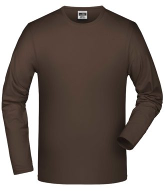 Elastic-T Long-Sleeved James & Nicholson JN056 - brown