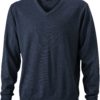 Men's V-Neck Pullover James & Nicholson - anthracite melange