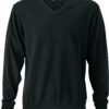 Men's V-Neck Pullover James & Nicholson - black