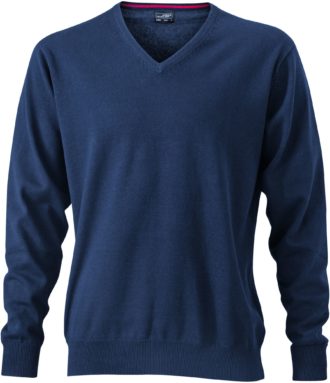 Men's V-Neck Pullover - navy