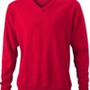 Men's V-Neck Pullover James & Nicholson - red