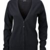Ladies' V-Neck Cardigan James & Nicholson - black