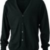 Men's V-Neck Cardigan James & Nicholson - black