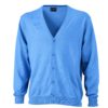 Men's V-Neck Cardigan James & Nicholson - glacier blue