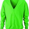 Men's V-Neck Cardigan James & Nicholson - green