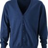 Men's V-Neck Cardigan James & Nicholson - navy
