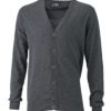 Mens Cardigan James & Nicholson JN668 - anthracite melange