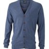 Men's Cardigan James & Nicholson - denim melange