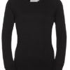 Ladies' Crew Neck Knitted Pullover Russell - black